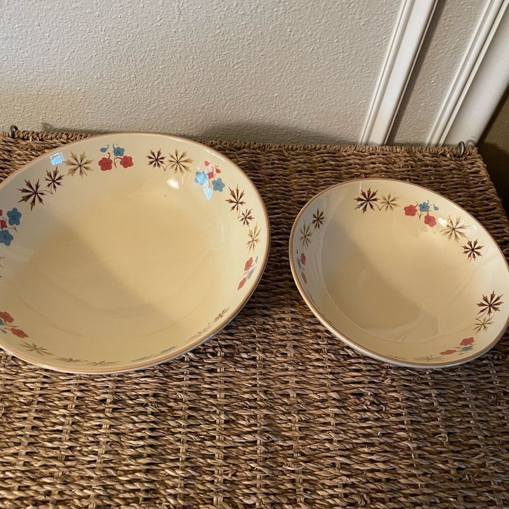 Franciscan Larkspur 1950’s Serving Bowls Set